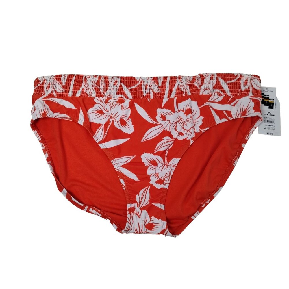 Time and Tru Womens 3X Sandy Blooms Mid Rise Bikini Bottoms New with Tags